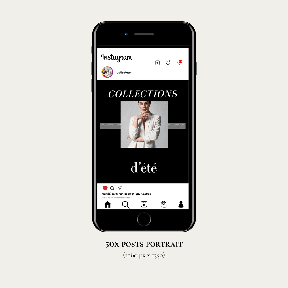 templates instagram couture, plus de visibilité sur instagram, nouvelle grille instagram, feed esthétique et harmonieux