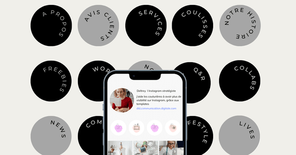 instagram story highligts à la une noir,black